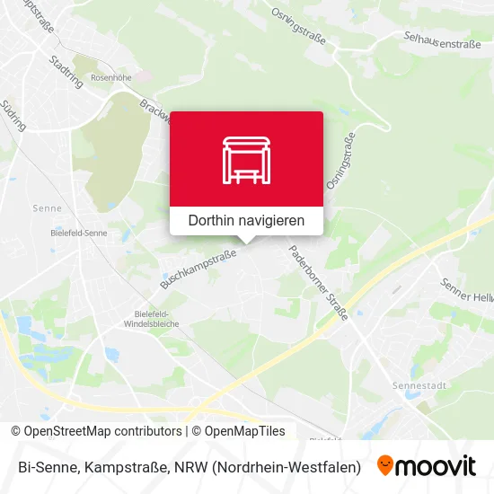 Bi-Senne, Kampstraße Karte