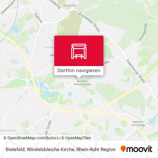 Bielefeld, Windelsbleiche Kirche Karte