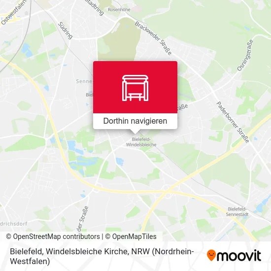 Bielefeld, Windelsbleiche Kirche Karte