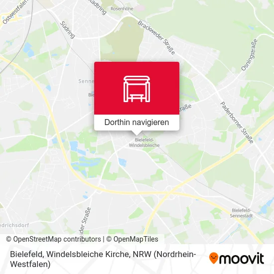 Bielefeld, Windelsbleiche Kirche Karte