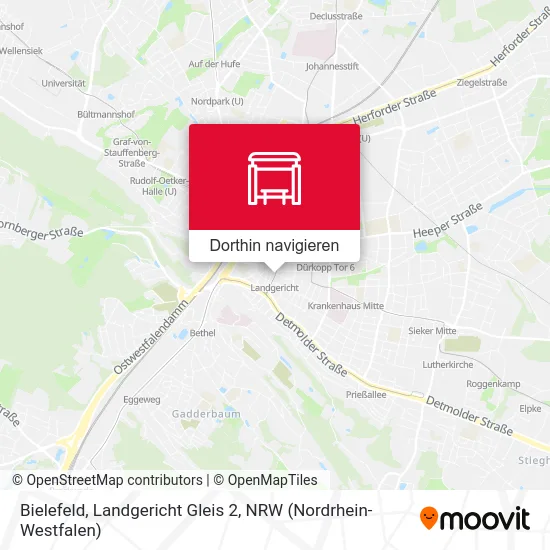 Bielefeld, Landgericht Gleis 2 Karte