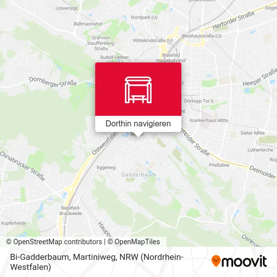 Bi-Gadderbaum, Martiniweg Karte