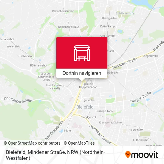 Bielefeld, Mindener Straße Karte