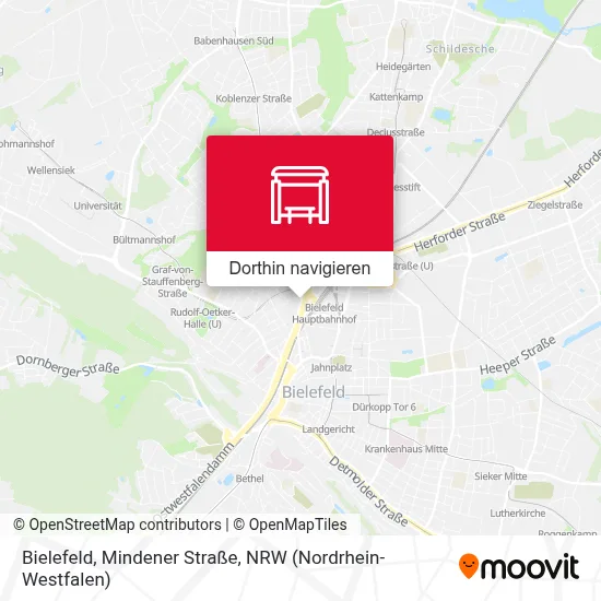 Bielefeld, Mindener Straße Karte