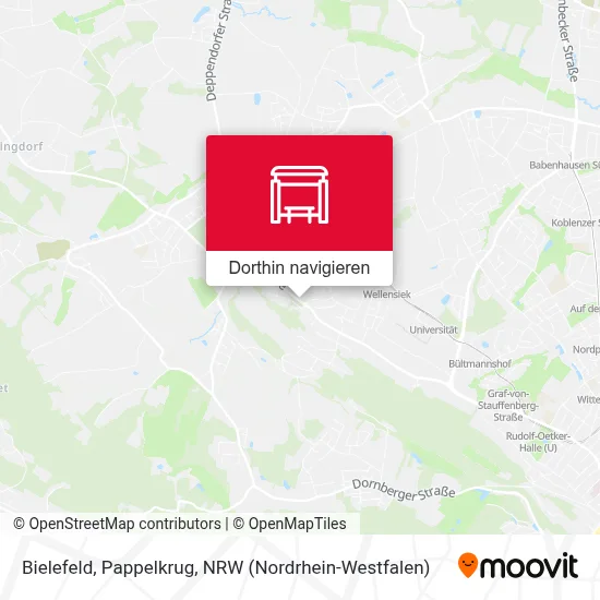 Bielefeld, Pappelkrug Karte