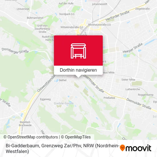 Bi-Gadderbaum, Grenzweg Zar / Phv Karte