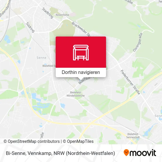 Bi-Senne, Vennkamp Karte