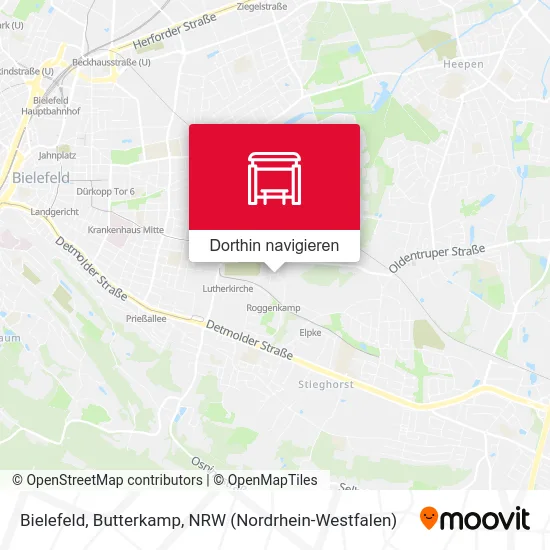 Bielefeld, Butterkamp Karte