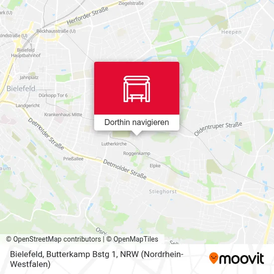 Bielefeld, Butterkamp Bstg 1 Karte