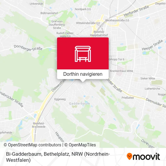 Bi-Gadderbaum, Bethelplatz Karte