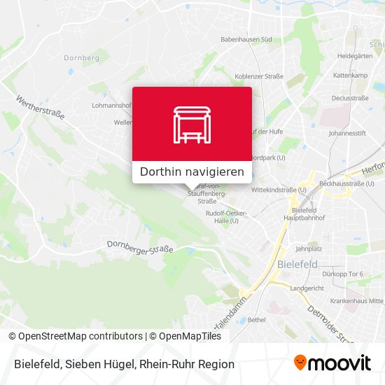 Bielefeld, Sieben Hügel Karte