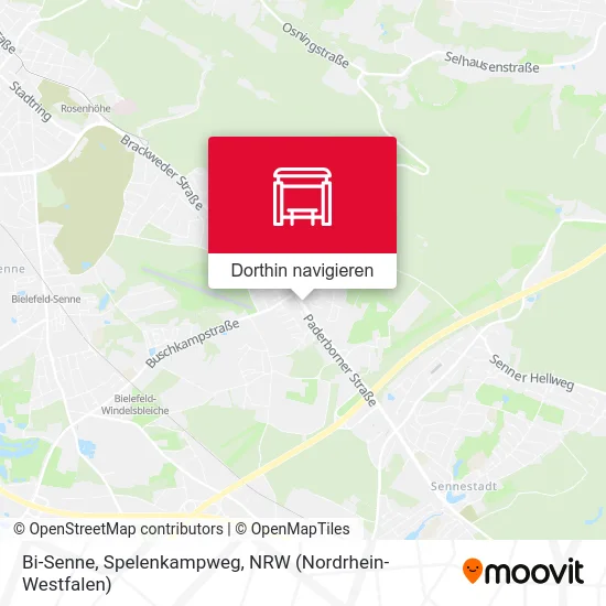 Bi-Senne, Spelenkampweg Karte
