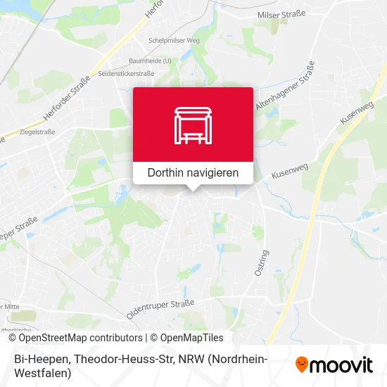 Bi-Heepen, Theodor-Heuss-Str Karte
