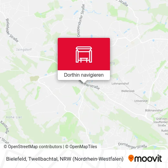 Bielefeld, Twellbachtal Karte