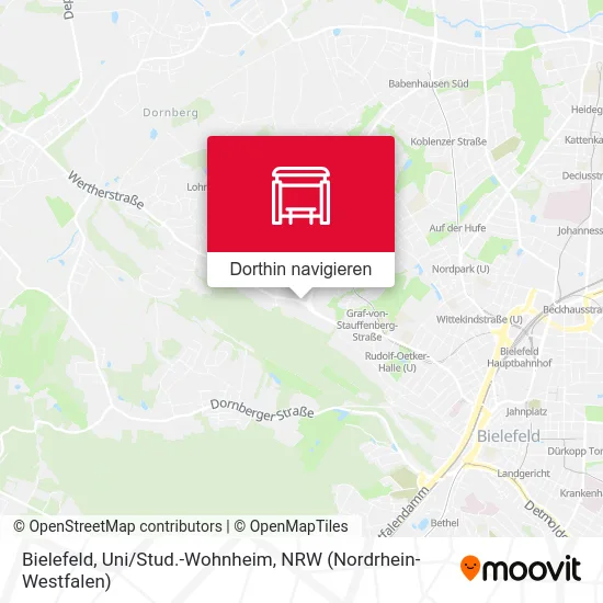 Bielefeld, Uni/Stud.-Wohnheim Karte