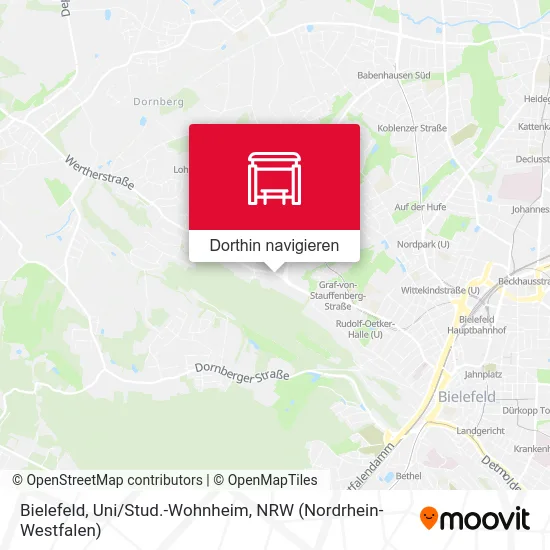 Bielefeld, Uni/Stud.-Wohnheim Karte