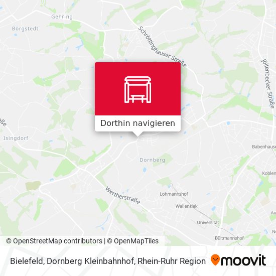 Bielefeld, Dornberg Kleinbahnhof Karte