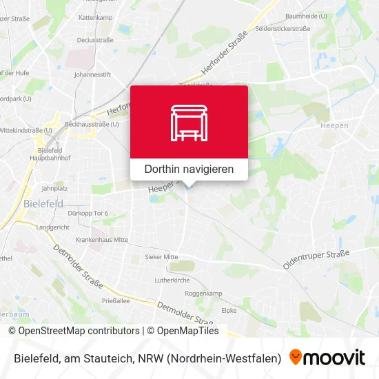 Bielefeld, am Stauteich Karte