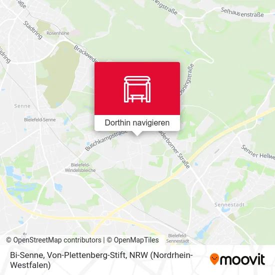 Bi-Senne, Von-Plettenberg-Stift Karte