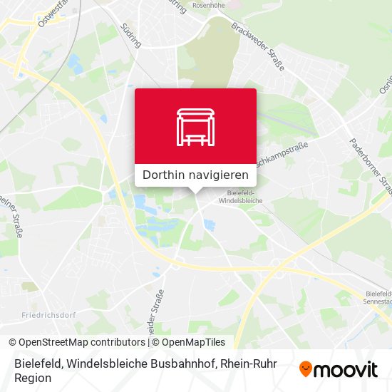 Bielefeld, Windelsbleiche Busbahnhof Karte