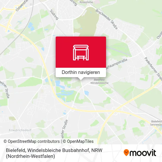 Bielefeld, Windelsbleiche Busbahnhof Karte