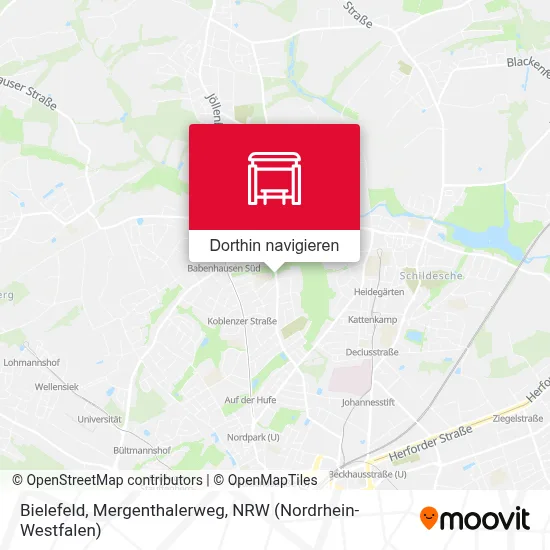 Bielefeld, Mergenthalerweg Karte