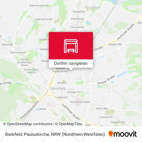 Bielefeld, Pauluskirche Karte