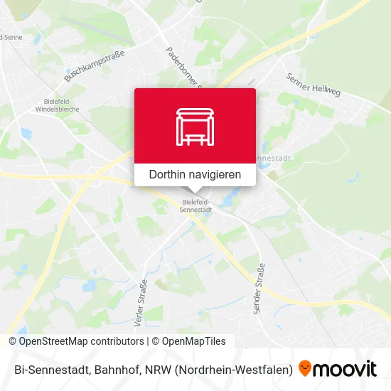 Bi-Sennestadt, Bahnhof Karte