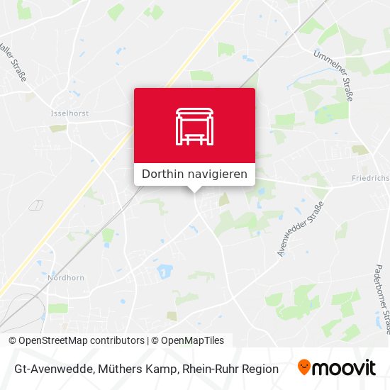 Gt-Avenwedde, Müthers Kamp Karte