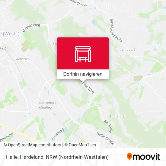 Halle, Hardeland Karte