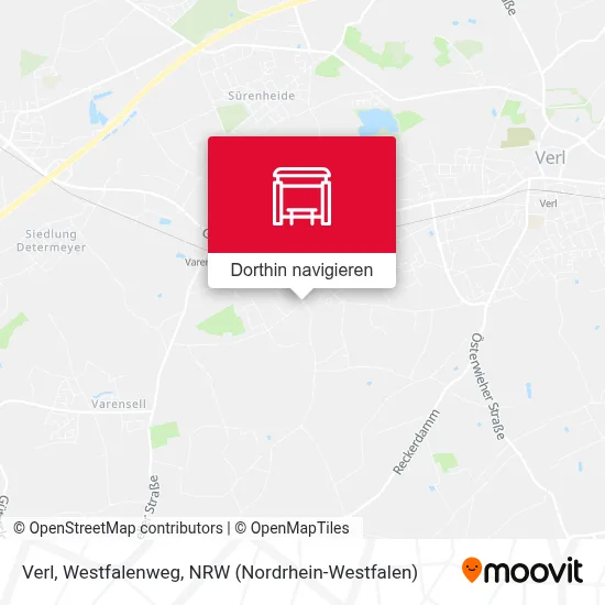 Verl, Westfalenweg Karte