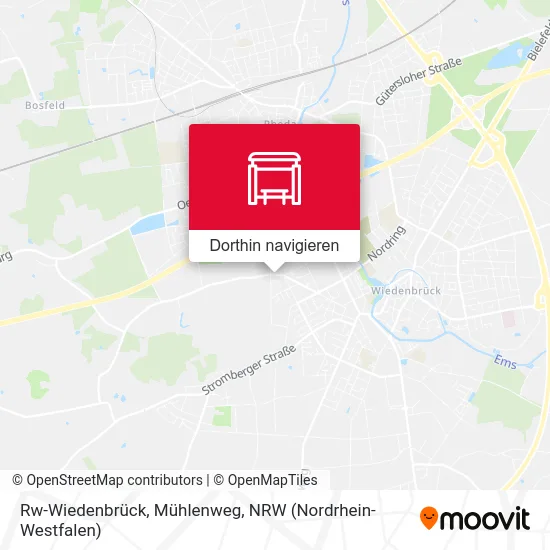 Rw-Wiedenbrück, Mühlenweg Karte
