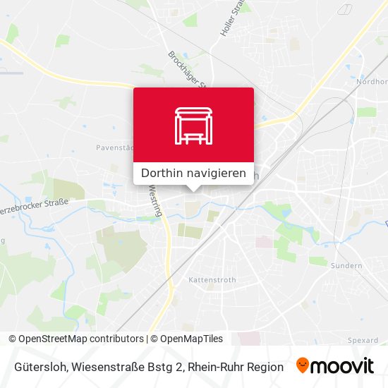 Gütersloh, Wiesenstraße Bstg 2 Karte