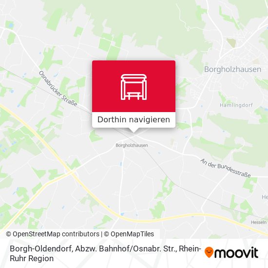 Borgh-Oldendorf, Abzw. Bahnhof / Osnabr. Str. Karte