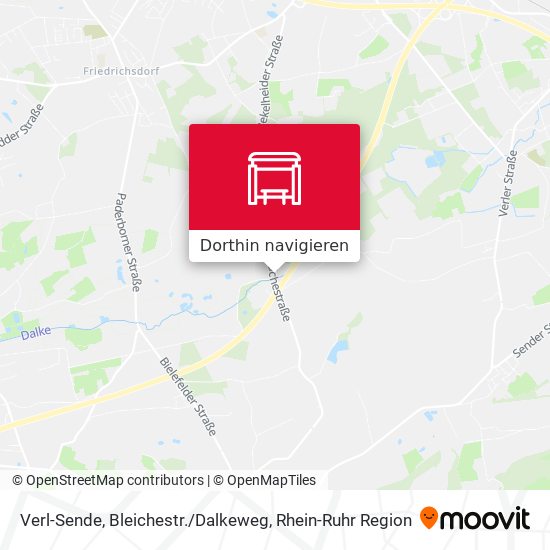 Verl-Sende, Bleichestr. / Dalkeweg Karte