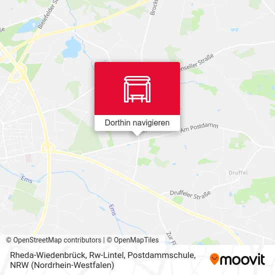 Rheda-Wiedenbrück, Rw-Lintel, Postdammschule Karte