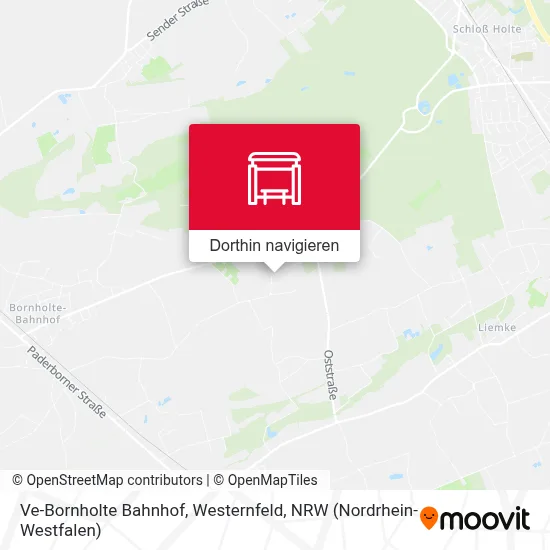 Ve-Bornholte Bahnhof, Westernfeld Karte