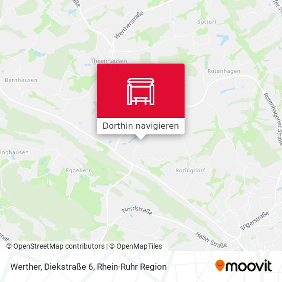 Werther, Diekstraße 6 Karte