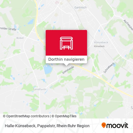 Halle-Künsebeck, Pappelstr Karte