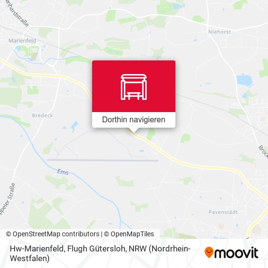 Hw-Marienfeld, Flugh Gütersloh Karte