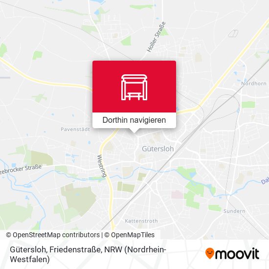 Gütersloh, Friedenstraße Karte