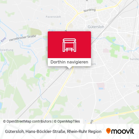 Gütersloh, Hans-Böckler-Straße Karte