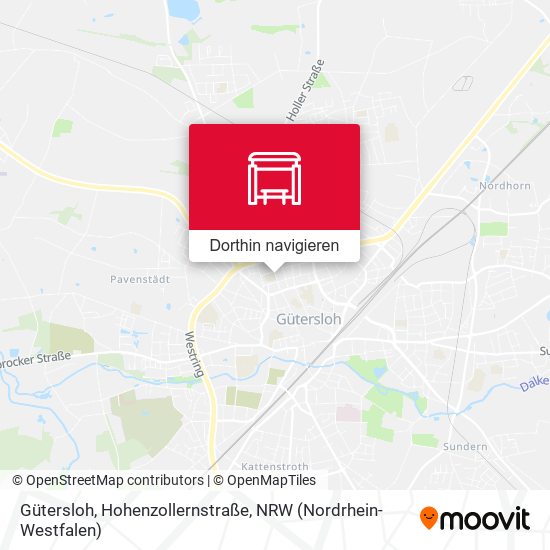 Gütersloh, Hohenzollernstraße Karte