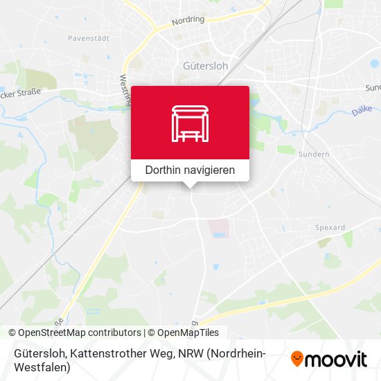 Gütersloh, Kattenstrother Weg Karte