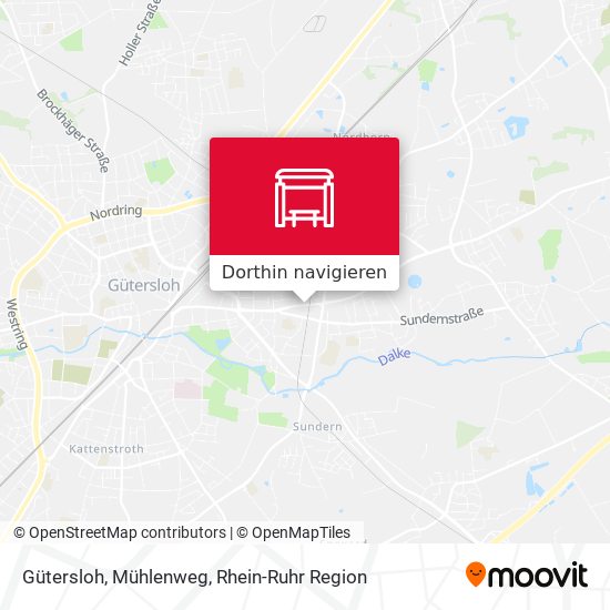 Gütersloh, Mühlenweg Karte