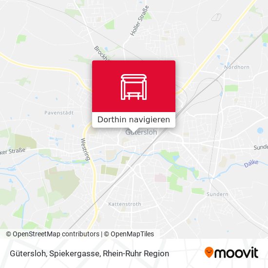 Gütersloh, Spiekergasse Karte