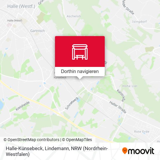 Halle-Künsebeck, Lindemann Karte