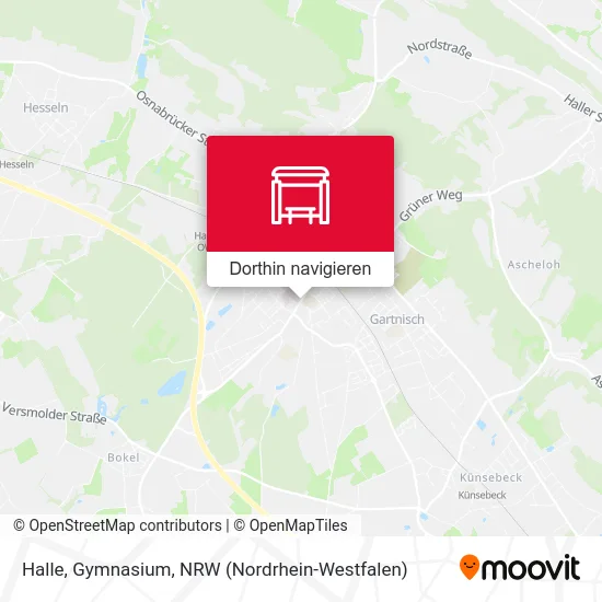 Halle, Gymnasium Karte