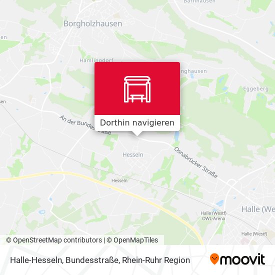Halle-Hesseln, Bundesstraße Karte