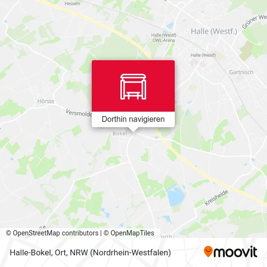 Halle-Bokel, Ort Karte